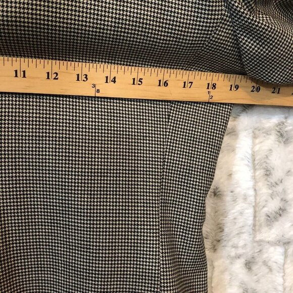 Chaps Women's Houndstooth 100% Wool Blazer Size 8 Black/White - Picture 8 of 8